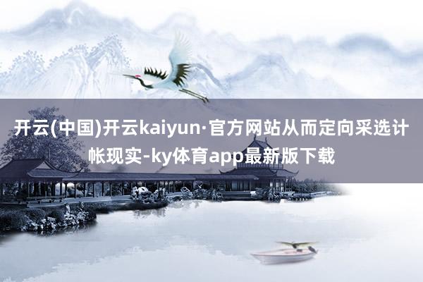 开云(中国)开云kaiyun·官方网站从而定向采选计帐现实-ky体育app最新版下载