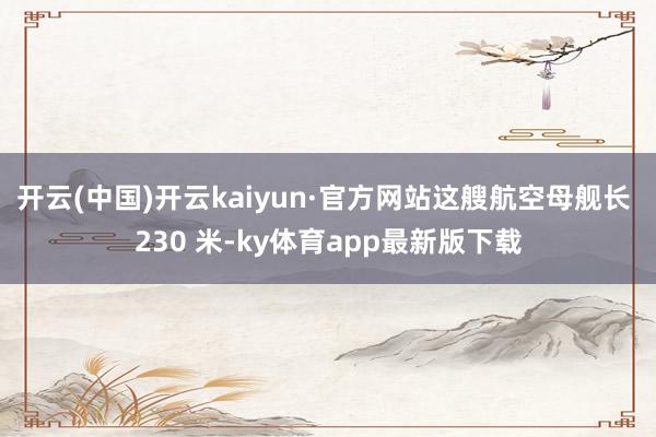 开云(中国)开云kaiyun·官方网站这艘航空母舰长 230 米-ky体育app最新版下载