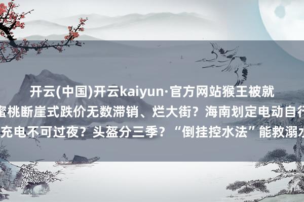 开云(中国)开云kaiyun·官方网站猴王被就地击毙？江苏无锡阳山水蜜桃断崖式跌价无数滞销、烂大街？海南划定电动自行车充电不可过夜？头盔分三季？“倒挂控水法”能救溺水者？-ky体育app最新版下载